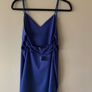 blue sparkly mini homecoming dress